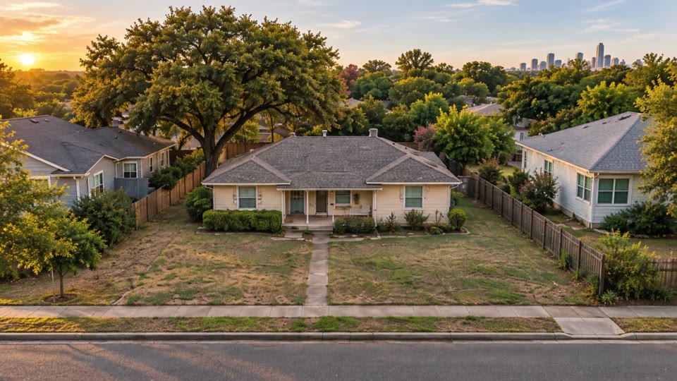 Illustrative existing home on the Austin lot